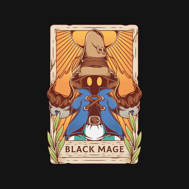 Black Mage Tarot Card-unisex basic tee-Alundrart