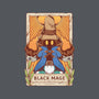Black Mage Tarot Card-none removable cover w insert throw pillow-Alundrart