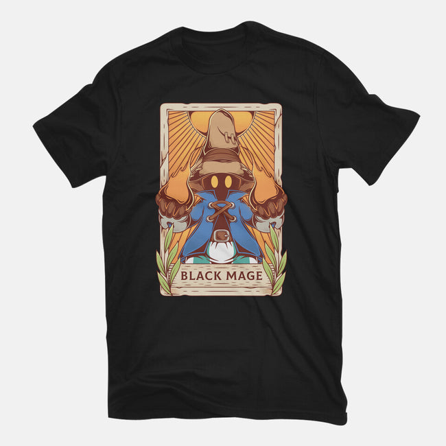 Black Mage Tarot Card-mens premium tee-Alundrart