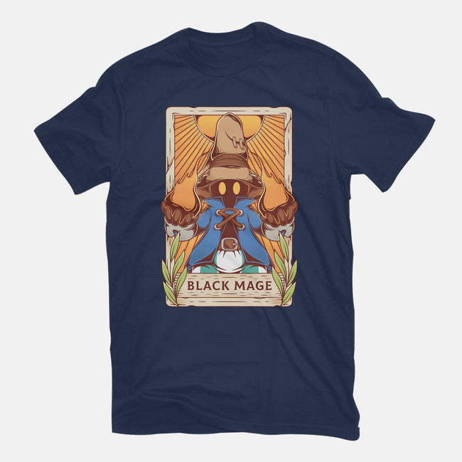 Black Mage Tarot Card-mens basic tee-Alundrart