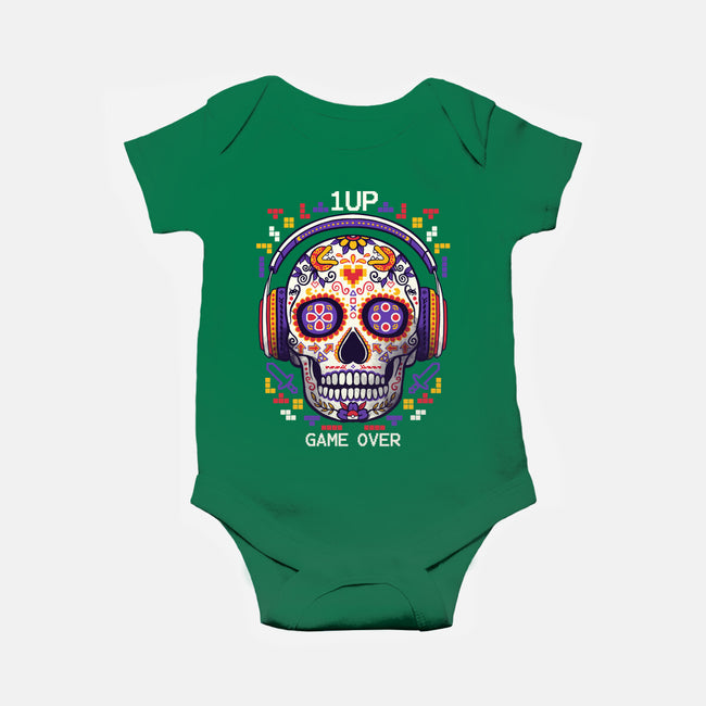 Calavera Gamer-baby basic onesie-NemiMakeit