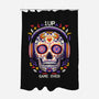 Calavera Gamer-none polyester shower curtain-NemiMakeit