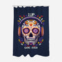 Calavera Gamer-none polyester shower curtain-NemiMakeit