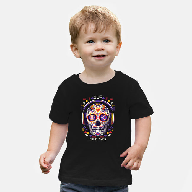 Calavera Gamer-baby basic tee-NemiMakeit