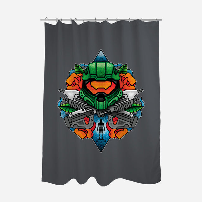 117 Tattoo-none polyester shower curtain-Logozaste