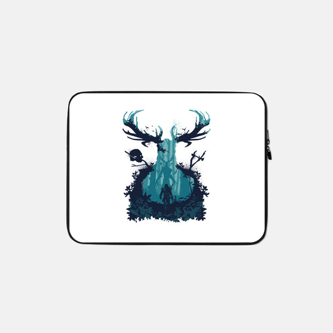 Forest Monster-none zippered laptop sleeve-RamenBoy