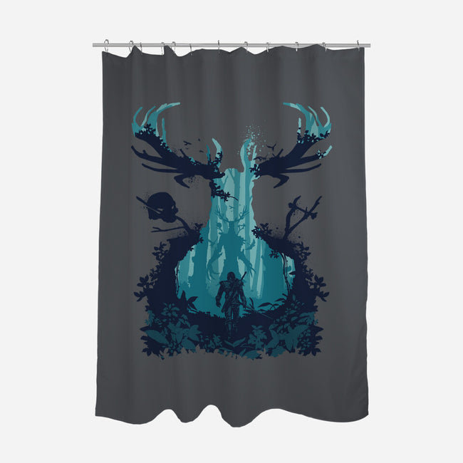Forest Monster-none polyester shower curtain-RamenBoy