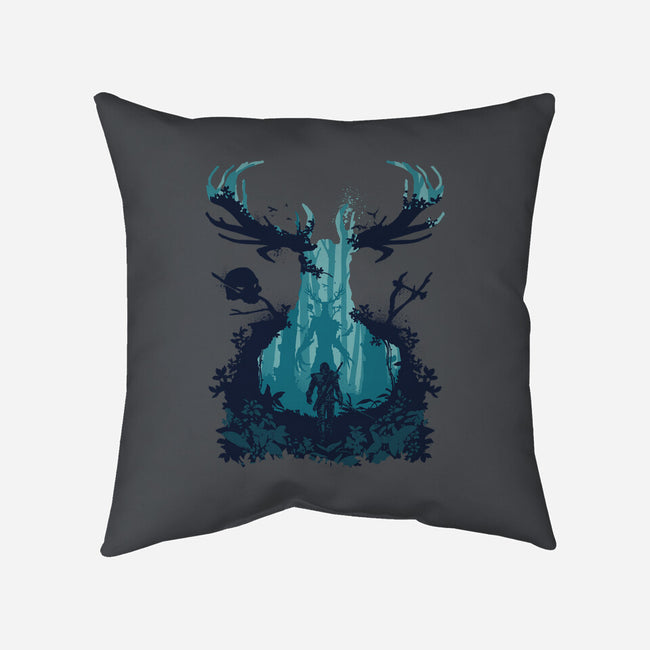 Forest Monster-none removable cover w insert throw pillow-RamenBoy