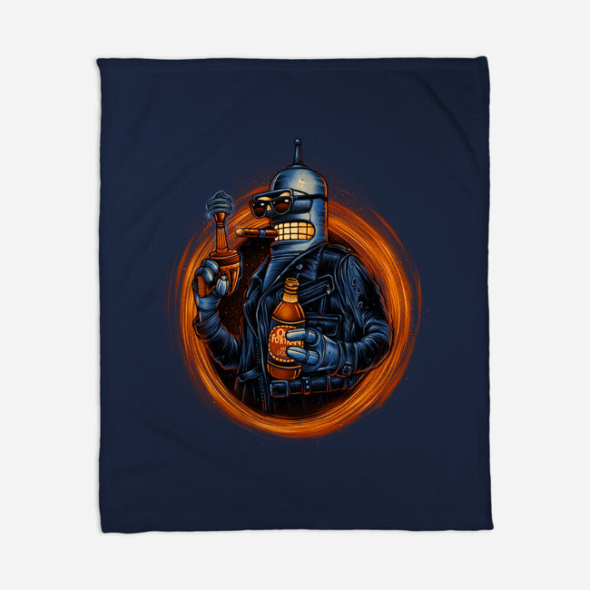 Benderminator-none fleece blanket-glitchygorilla