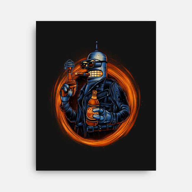 Benderminator-none stretched canvas-glitchygorilla