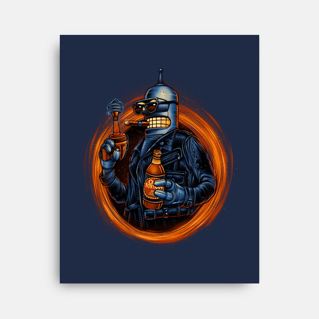 Benderminator-none stretched canvas-glitchygorilla