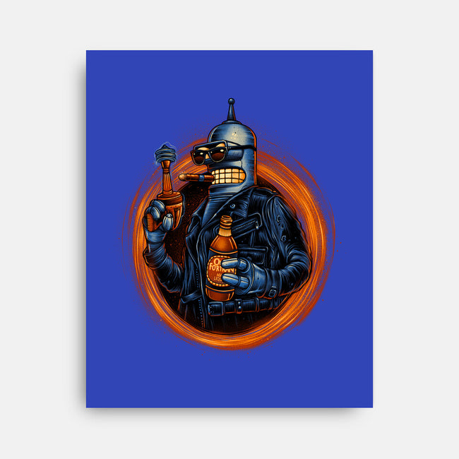 Benderminator-none stretched canvas-glitchygorilla