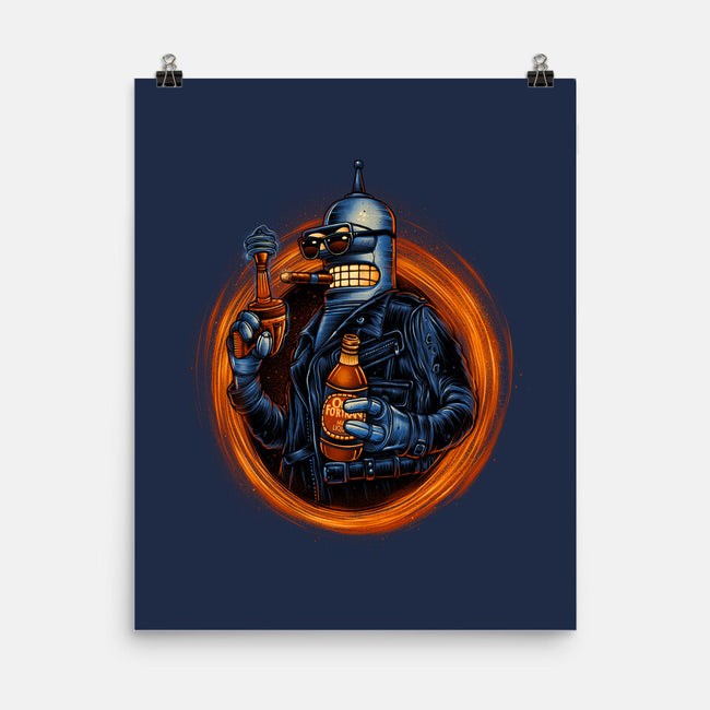 Benderminator-none matte poster-glitchygorilla