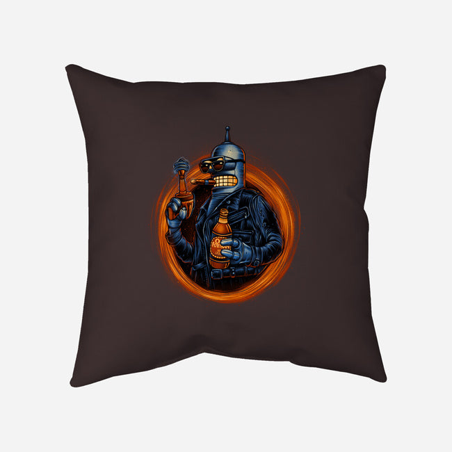 Benderminator-none removable cover w insert throw pillow-glitchygorilla