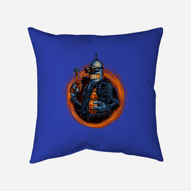 Benderminator-none removable cover w insert throw pillow-glitchygorilla
