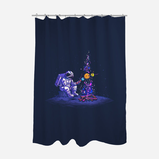 Moon Camping-none polyester shower curtain-tobefonseca
