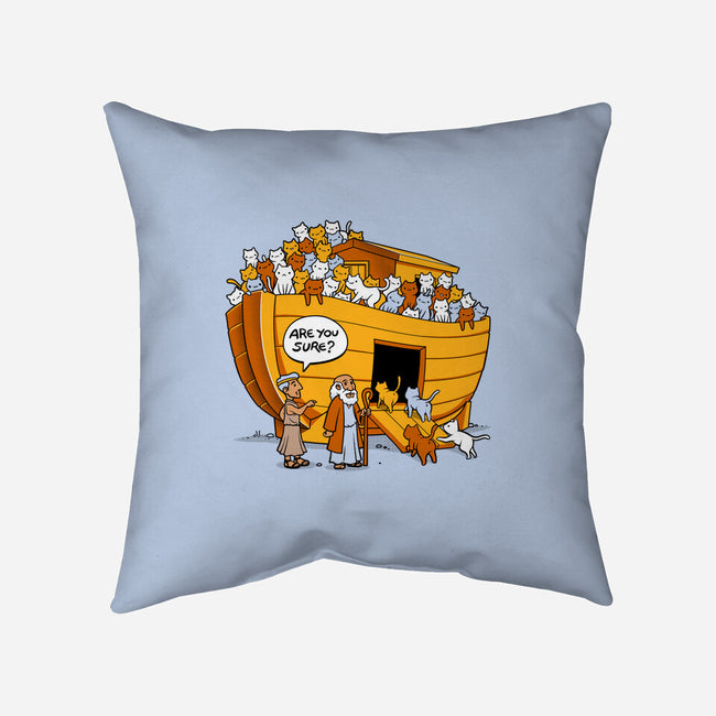 Noah's Ark Cat-none removable cover w insert throw pillow-tobefonseca