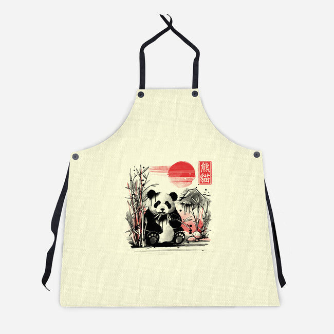 Panda Red Sun-unisex kitchen apron-NemiMakeit