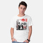 Panda Red Sun-mens basic tee-NemiMakeit
