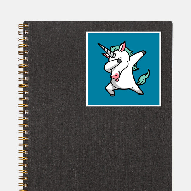 The Dabbing Unicorn-none glossy sticker-tobefonseca