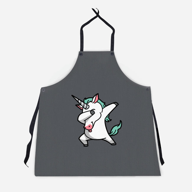 The Dabbing Unicorn-unisex kitchen apron-tobefonseca