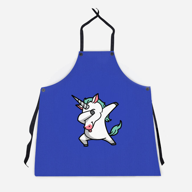 The Dabbing Unicorn-unisex kitchen apron-tobefonseca