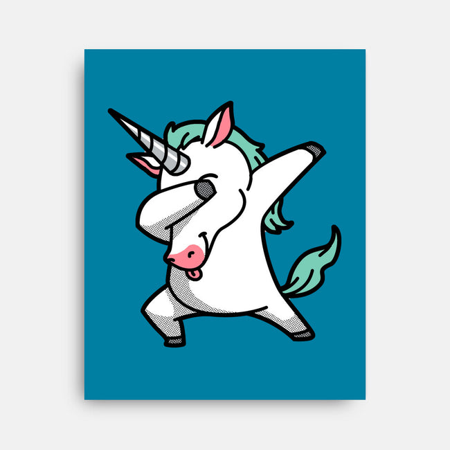 The Dabbing Unicorn-none stretched canvas-tobefonseca
