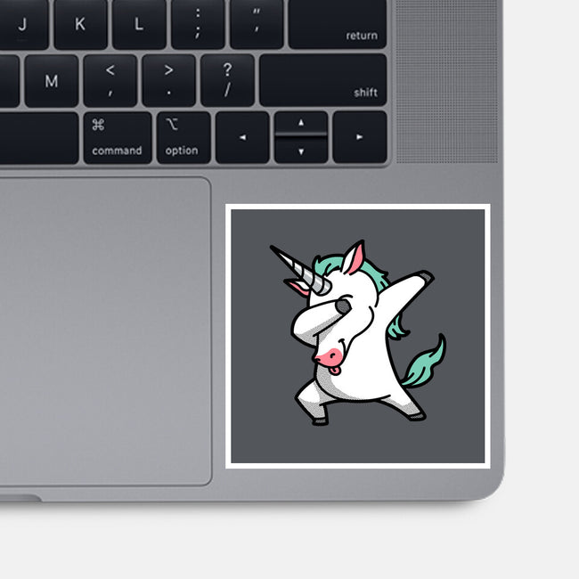 The Dabbing Unicorn-none glossy sticker-tobefonseca