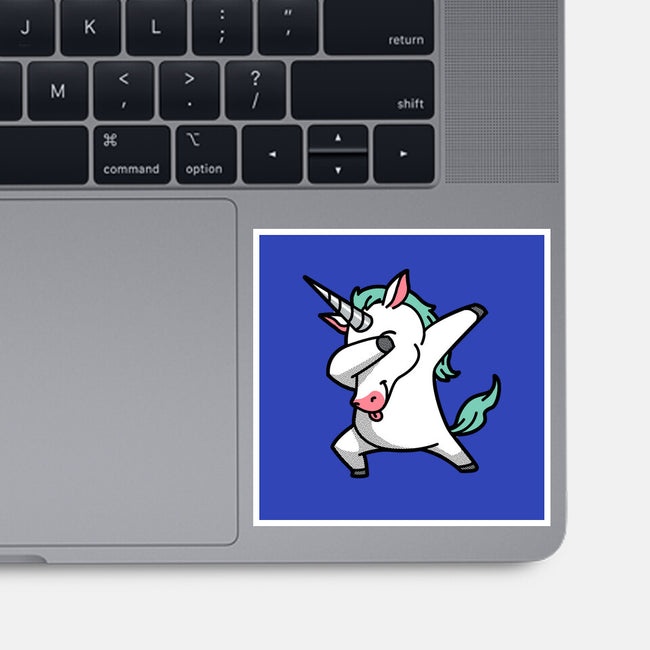 The Dabbing Unicorn-none glossy sticker-tobefonseca
