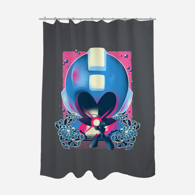 Megaman Memories-none polyester shower curtain-hypertwenty