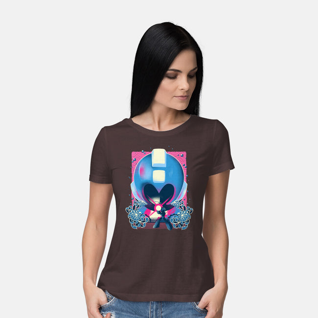 Megaman Memories-womens basic tee-hypertwenty