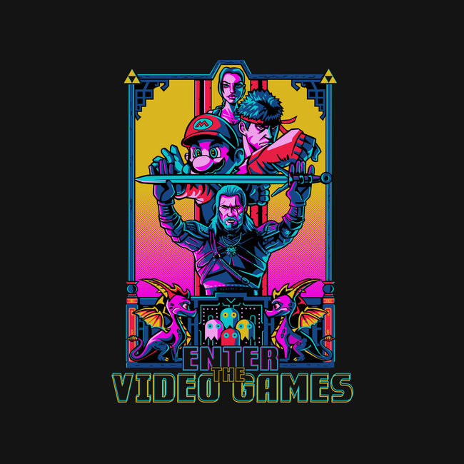 Enter The Video Games-none stretched canvas-daobiwan