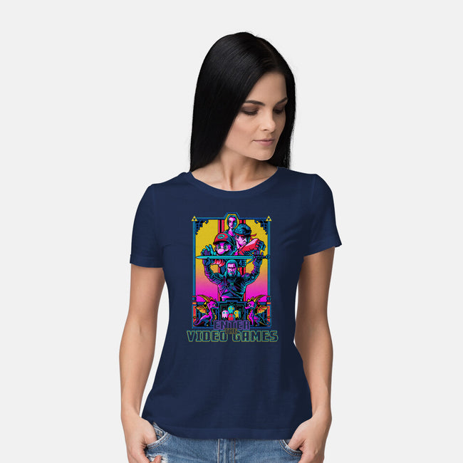 Enter The Video Games-womens basic tee-daobiwan