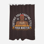 Indian Yoga Master-none polyester shower curtain-Alundrart