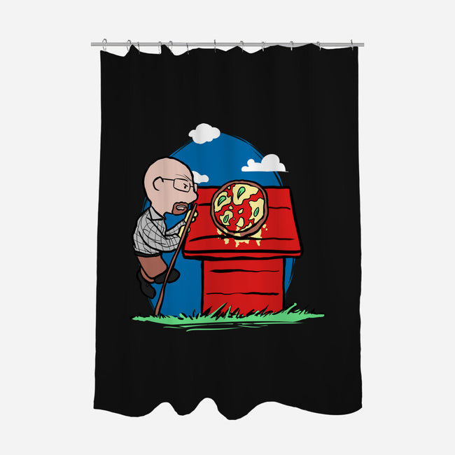 Rooftop Pizza-none polyester shower curtain-fanfabio