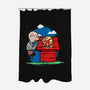 Rooftop Pizza-none polyester shower curtain-fanfabio