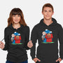 Rooftop Pizza-unisex pullover sweatshirt-fanfabio