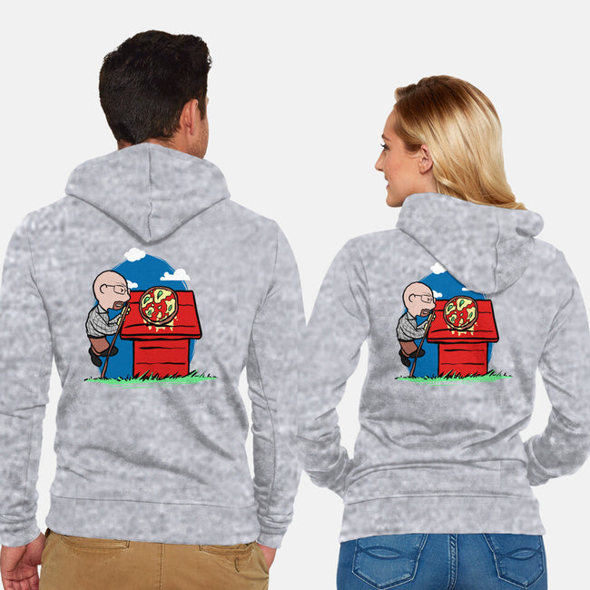 Rooftop Pizza-unisex zip-up sweatshirt-fanfabio