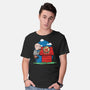 Rooftop Pizza-mens basic tee-fanfabio