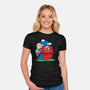 Rooftop Pizza-womens fitted tee-fanfabio