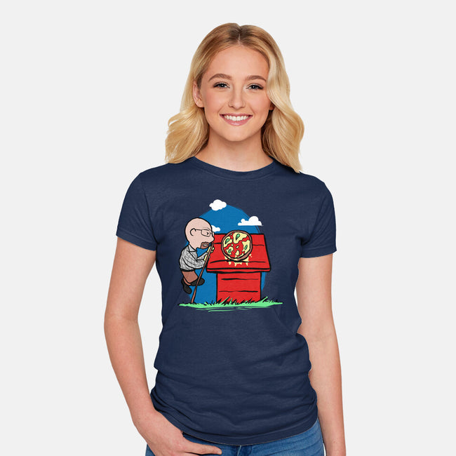 Rooftop Pizza-womens fitted tee-fanfabio