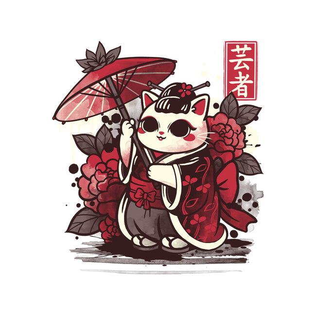 Meow Geisha-none stretched canvas-NemiMakeit