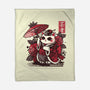 Meow Geisha-none fleece blanket-NemiMakeit