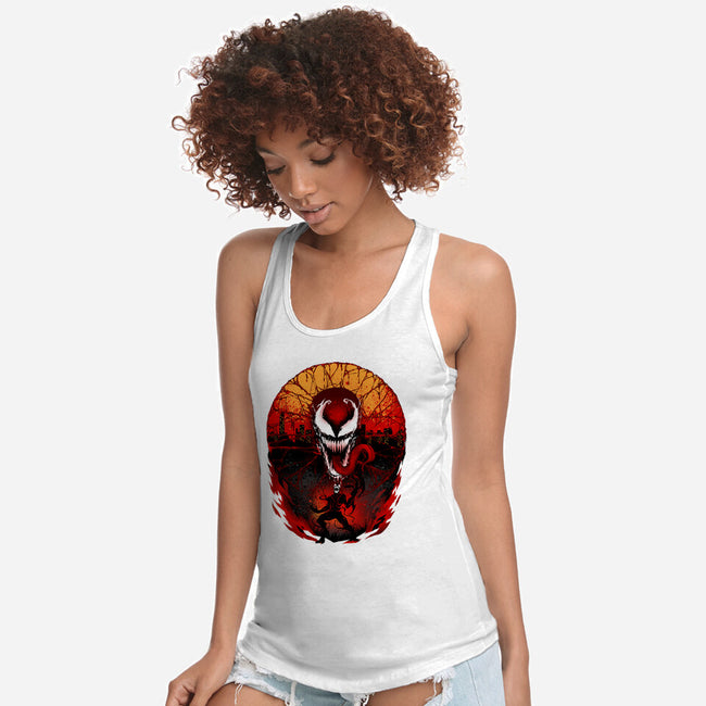 Attack Of The Carnage-womens racerback tank-hypertwenty