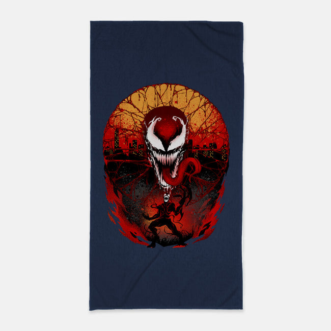 Attack Of The Carnage-none beach towel-hypertwenty