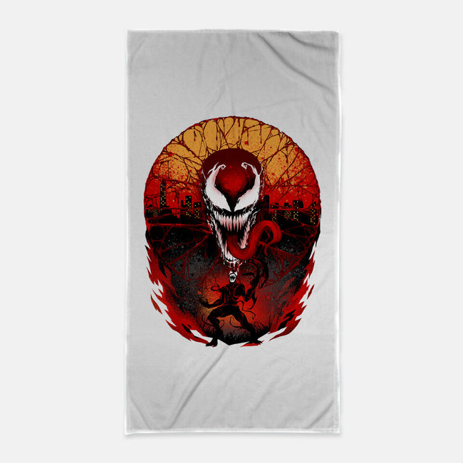 Attack Of The Carnage-none beach towel-hypertwenty