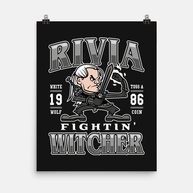 Fighting Witcher-none matte poster-Olipop