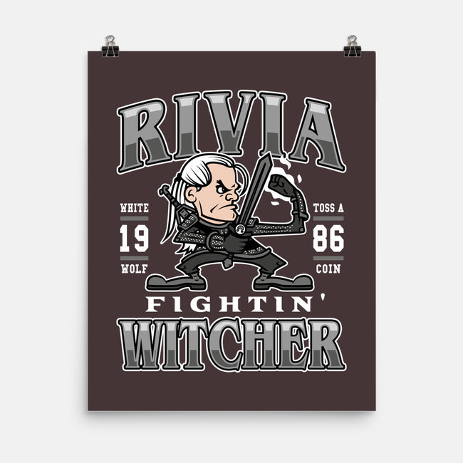 Fighting Witcher-none matte poster-Olipop