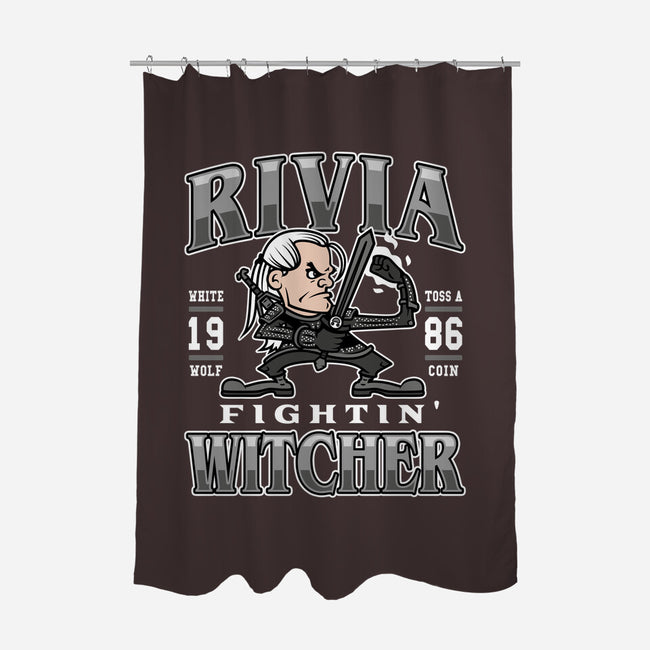 Fighting Witcher-none polyester shower curtain-Olipop