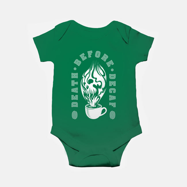 Death Before Decaf-baby basic onesie-DCLawrence